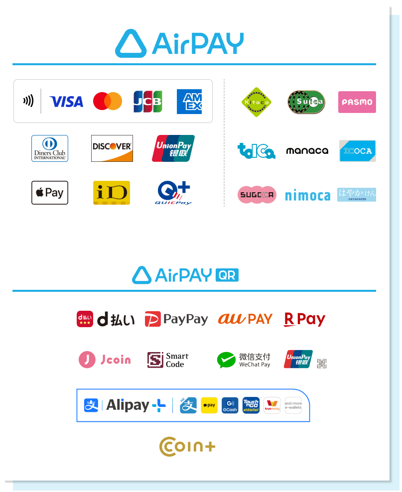 可能な決済方法情報